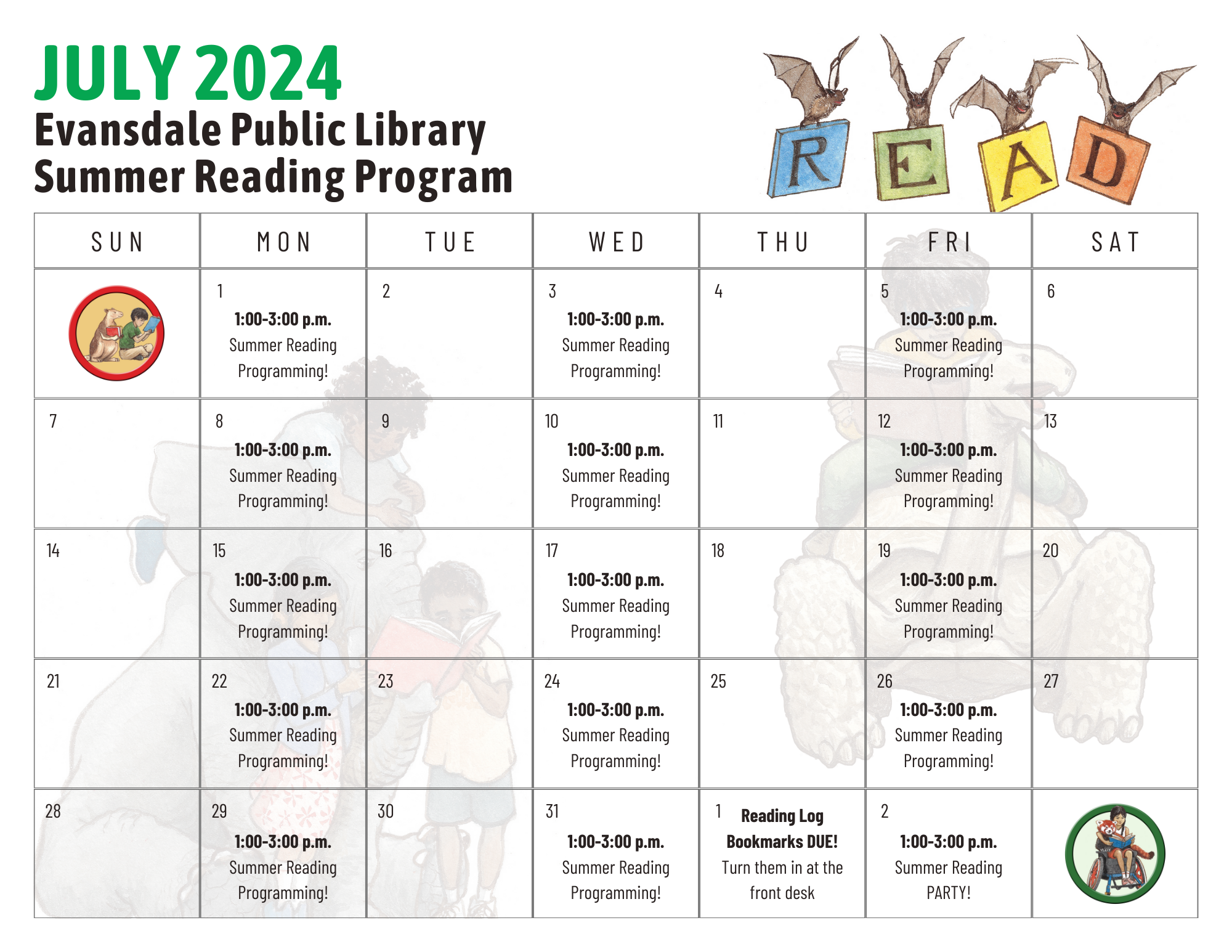 Summer Reading Program Evansdale Public Library