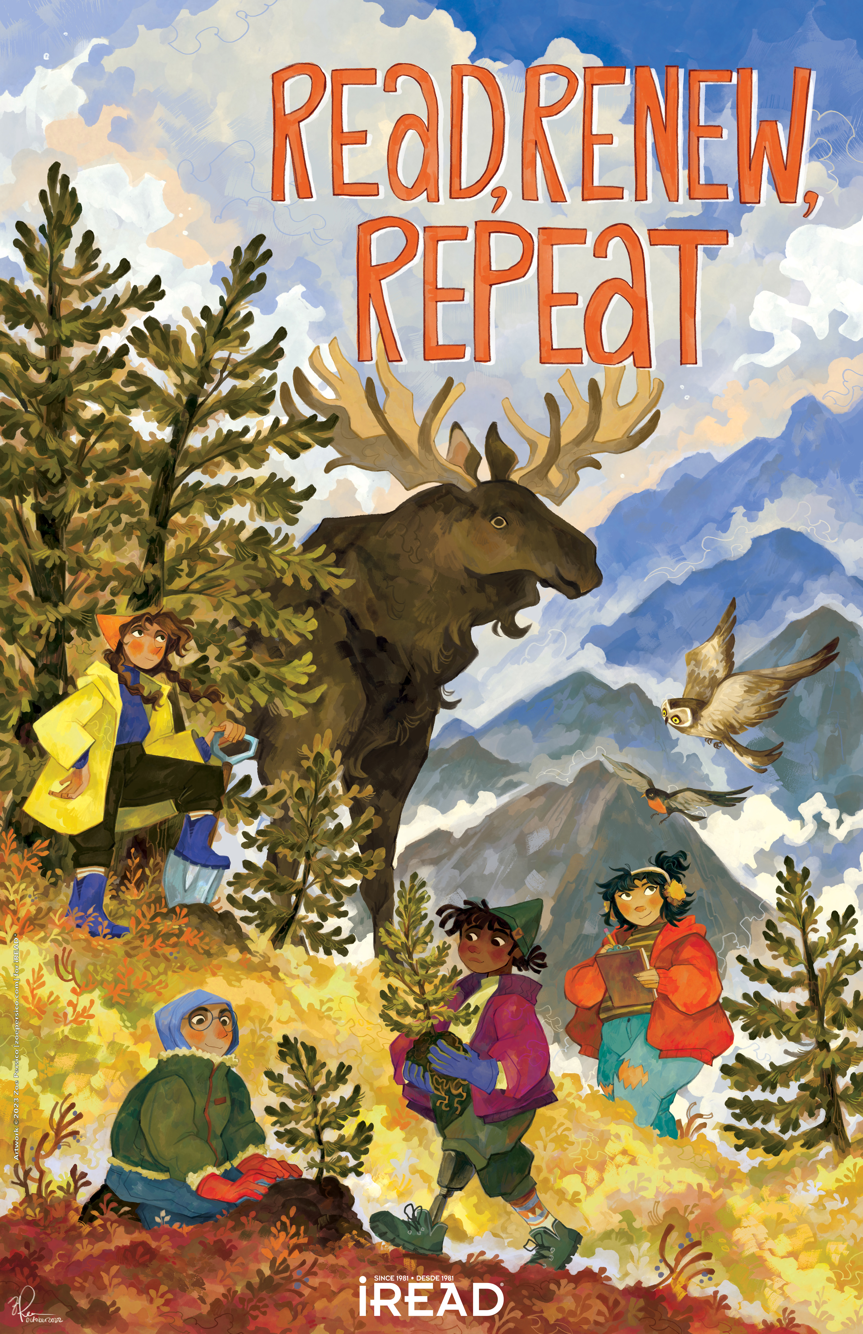 Read, Renew, Repeat! poster by Zoe Persico